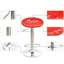 LXYPLM Sgabello Sedie Bar Barstools Rotazione Regolabile Bancone Sedie Sedile, casa Pub creativi for Il Tempo Libero Alti sgabelli con poggiapiedi e Cromato Base Arredo Bar Cucina (Color : B)
