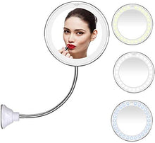 Specchio Specchi per Il Trucco vanità con luci, Illuminato a LED 3 modalità 10x ingrandimento 360 ° Girevole