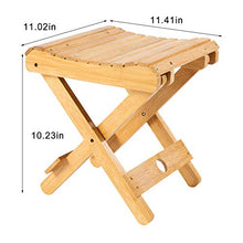 Sgabello pieghevole in bambù da 30,5 cm, portatile, in legno, per doccia, per adulti, bambini, disabili, anziani (completamente montato)