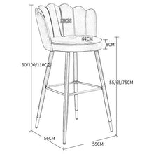 XIAOQIAO Sgabelli da Bar, sgabelli da Bar ad Altezza Fissa 55 cm / 65 cm / 75 cm, con Schienale Morbido ed ergonomico e Comodo poggiapiedi, sgabelli da Bar da Cucina