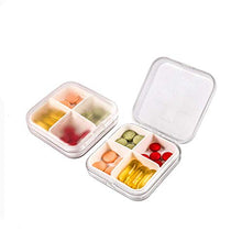 BGSFF Il Contenitore per la Gestione dei farmaci da Lavoro può Essere utilizzato in Portafogli e Tasche Organizer per Pillole Pop-up 4 Grid Orange & Times; 2