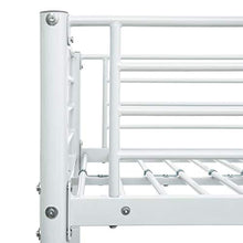 BIGTO - Struttura per letto a castello con struttura in metallo, per camera da letto, 90 x 200 cm, colore: Bianco