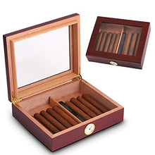 ZLMMY Scatola per sigari in Legno di Cedro Rosso Nero (30 sigari) Custodia per armadietto per humidor con igrometro (Color : Red)