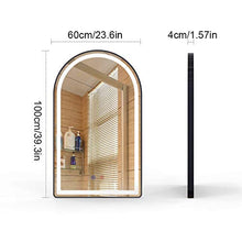 Bathroom Specchio, LED Parete Specchi Make Up Specchi con Anti-Fog Funzione, Oscurabile Tocco Switch, 3 Colori Toni, Bagno Camera da Letto Ingresso Decorativo