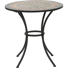Siena Garden Prato tavola Rotonda, Ferro con Effetto Mosaico, Diametro 70 cm, Multicolore