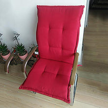 eewopjkj - Cuscino per sedia a dondolo con schienale alto, da giardino, impermeabile, per interni ed esterni, colore: rosso