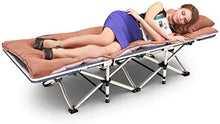 -Recliners Sedia Large Pieghevole Away Guest Letti Singoli a 10 Piedi Pieghevole Letto Camp Letto Deluxe Deluxe Confortevole Argento Grigio Grigio Siesta capacità di carico Fino a