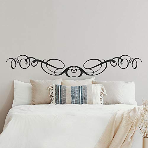 T-MK381 - Adesivi per testiera del letto, 23 x 140 cm, colore: Nero