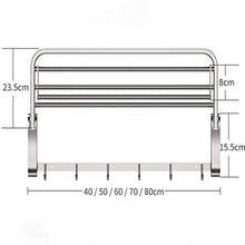 appendiabiti a torre Portasciugamani, Acciaio Inossidabile 304, Materiale Spesso, Pieghevole, Rack di stoccaggio, portasciugamani da Bagno (Size : 60cm)