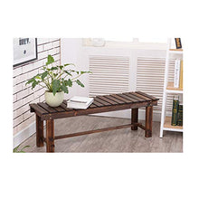 Panchine da parco in legno massello, sgabelli lunghi da esterno, panchine da balcone ispessite e allargate, panchine da cortile anticorrosive e resistenti al sole, per giardino / veranda / balcone