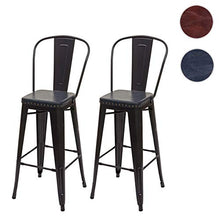 Mendler Set 2X sgabelli Design Industriale HWC-H10c Acciaio Verniciato Ecopelle Grigio