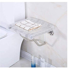 WEIJINGRIHUA Seggiolino da Doccia a Parete, Sgabello da Bagno Pieghevole, Panca da Balneazione per Anziani/disabili |Max.250KGS / 39ST, Struttura in Alluminio Senza ruggine, 38x32x22cm.