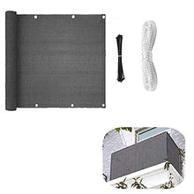 JIANFEI Balcone Frangivista Telo Privacy, Giardino A Prova di Vento Recinzione Parasole Tessere Resistente Ai Raggi UV Recinzione, 56 Dimensioni Personalizzabile (Color : Gray, Size : 2x5m)