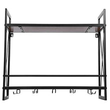 EBTOOLS Portabottiglie per Vino a 2 Livelli, Parete Armadietto per Vino Cantinetta Portabottiglie in Ferro + MDF, 20x60x54cm