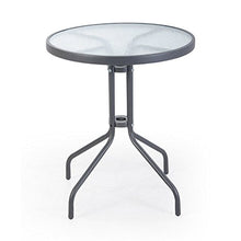 VERDELOOK iOS, Tavolino con Struttura in Metallo Verniciato e Piano in Vetro Temprato, Diametro 60 e Altezza 71 cm