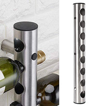 Portabottiglie per vino con tubo singolo in acciaio inossidabile Portabottiglie verticale per vino rosso montato a parete Portaoggetti elegante per cucina Sala da pranzo Bar Cantina(1 #)