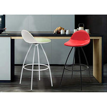 GYPPG Sedie Sgabello da Bar con Schienale, sedie per Bar, ristoranti, caffè, casa, Cucina, Sala da Pranzo, Sedile in Ecopelle, Gambe in Metallo Nero, Altezza Seduta 70 cm (27,5 Pollici),