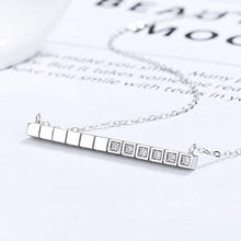 Baoxiaohed Collana in Argento Sterling, Collana Quadrata personalità alla Moda in Argento Sterling 925, Adatta per La Festa della Mamma, Regali di Anniversario E Regali di Compleanno