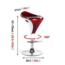 JIU SI Sedia Sgabello Girevole, Altezza Regolabile con sgabelli Moderni con poggiapiedi, Cucinare da Cucina ad Alto Sgabello Dinning Chair (Colore : Blu)