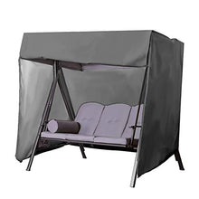 Copertura per dondolo da giardino a 3 posti, impermeabile, con design con chiusura lampo, 210D Oxford, resistente allo strappo, protezione per tutte le condizioni atmosferiche, 220 x 125 x 170 cm