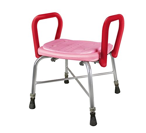 MGMDIAN Bambini Anziani con braccioli da Bagno Sgabello da Bagno in Lega di Alluminio Antiscivolo Accessori da Bagno