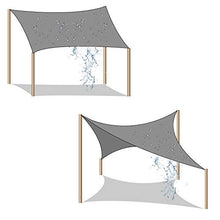 SONGMICS 3 x 3 m Tenda Parasole Vela Ombreggiante, Resistente all'Acqua Fino ad Almeno 1000 mm, Protettiva del Sole, Giardino Cortile Terrazza Campeggio, Poliestere Antistrappo, Color Sabbia GSH33EY