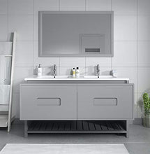 Badplaats B.V. Mobili da Bagno Nile 150 cm Grau - Armadio mobiletto lavabo Mobili Armadietto