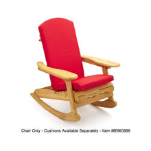 Trueshopping Adirondack Bowland Sedia a Dondolo per Giardino/Patio con Cuscino a Strisce Bianco e Blu