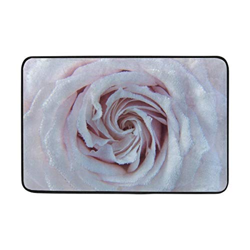 Wdskbg Zerbini Tappeto Rose Drops Close Up Tenderness Zerbino Indoor Outdoor EntranceFloor Mat Bathroom 23,6 x 15,7 Pollici