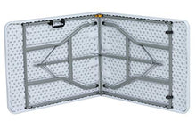 Tavolo pieghevole rettangolare, colore: bianco 180 x 74 x 74 cm bianco