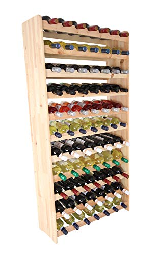 Scaffale porta bottiglie di vino in legno, per 77 bottiglie rw-3 – 77 145 x 72 x 26.5 porta vino in bottiglia scaffali