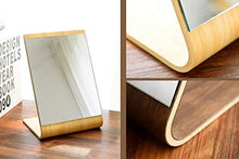 Specchio di Trucco Desktop Mirror Semplice Legno massello spogliatoio Specchio Portatile di Legno Desktop Mirror Pieghevole di Bellezza