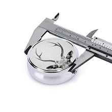 Scatola rotonda per medicina portatile, mini pillole in metallo, dispenser per pillole, borsa da tasca, regalo da viaggio, cervo, nero e bianco