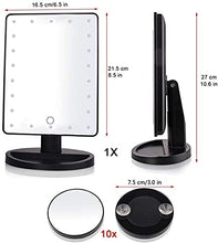 Specchio cosmetico Specchio Trucco Specchio Vanity con luci a LED Touch Screen Dimmerabile 10x Ingrandimento Spot Specchi 180 Rotazione Girevole Specchio Cosmetico