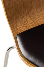 CLP Sedia Impilabile Aaron In Legno E Similpelle I Sedia Riunioni Ergonomica Telaio In Metallo I Sedia Cucina Imbottita, Colore:quercia/nero