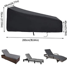 SIRUITON Copertura per lettini Prendisole, Copertura per Sedia a Sdraio Coperture per mobili da Giardino Impermeabile, (200 * 40 * 70 * 68CM)