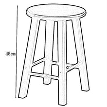 KHFJ Sedile da BagnoSgabello Multifunzionale in Legno Sgabello Alto Sgabello da Bar Sgabello retrò Semplice AntiscivoloSedia da Doccia (Size:30x30x50cm; Color:Wood Color)