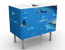 Mobile per lavabo design Fish In The Sea 60x55x35cm, basso, Larghezza: 60cm, regolabile, mobiletto da lavandino, lavandino, mobiletto da lavabo, lavabo, mobiletto, bagno, bagnetto, mobile da bagno