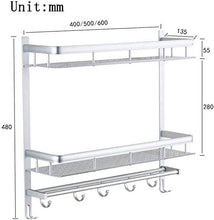 AINIYF Bagno Bagno Doccia Mensola Organizzatore Parete di Alluminio dello Spazio Punch Colla Libera Torre Gancio Fence Agganciare (Dimensione: 60x135x205mm)