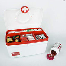 MYHZH sul Posto di Lavoro Medico Kit di Primo Soccorso Box Organizzatore, plastica Medicina Box Double-Layer Kit di Primo Soccorso, Multi-Functional Household Storage Box