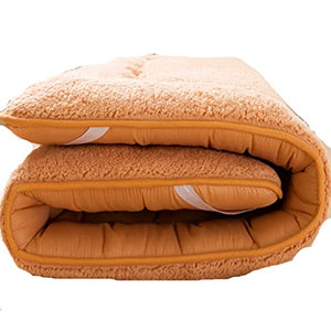 SINKITA Materasso da Pavimento Giapponese in Tatami,Materasso per Ospiti Collassabile Portatile Arrotolato Supporto Topper per Letto Tatami Futon Materasso Futon Campeggio-A-60x120cm(24x47inch)