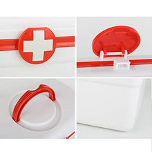 MYHZH sul Posto di Lavoro Medico Kit di Primo Soccorso Box Organizzatore, plastica Medicina Box Double-Layer Kit di Primo Soccorso, Multi-Functional Household Storage Box