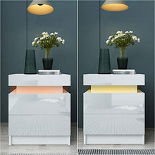 Comodino, Comodino Luminoso A LED Cabinet di Accumulo di Grandi Dimensioni con 2 Cassetti