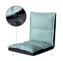 HongTeng Divani Pieghevole Tatami Divano Lazy Singolo Schienale in Tessuto Balcone Camera da Letto Soggiorno Sedia for Esterno Portatile 128 × 54 cm (Color : Lake Green (Technical Fabric))