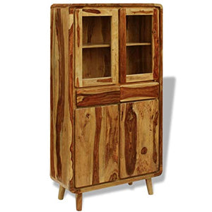 FAMIROSA Credenza in Legno di Sheesham 90x40x175 cm