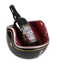 LUDI-VIN 5060388472092 Porta Bottiglia Casco Moto patinata di Resina Nero 25,2 x 18 x 18 cm