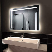 styleglass Specchio da Bagno Rettangolare Colt 95 x 70 cm, Made in Italy, Specchio Parete Retroilluminato Reversibile, Kit Fissaggio Murale Incluso, Grado di Protezione IP20