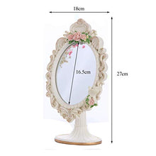 AOIWE Specchio Specchio Europeo Specchio Creativo Princess Mirror Desktop Vanity Specchio Portatile HD Cosmetico Resina Desktop Single Sideed Beauty Salon Specchio Specchio Specchio Specchio