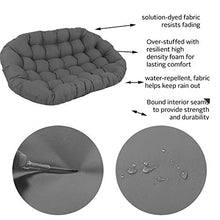 CUICI 67" Sostituzione Impermeabile Morbido Addensare Sedia,Pansan Doppia Aghi Sedile Cuscino,Poliestere Overstuffed per Il Giardino del Cortile-Grigio 172x120x15cm(68x47x6inch)
