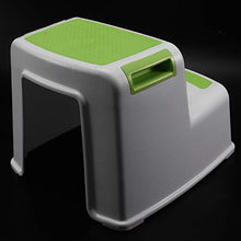 Bobotron - Sgabello a 2 gradini per bambini, con impugnatura morbida antiscivolo per la sicurezza come sgabello da bagno, vasino e sgabello da cucina, colore: verde